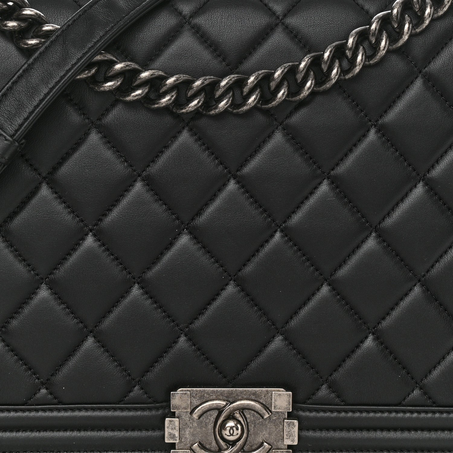 Chanel Calfskin Quilted Large Boy Flap Black 8 of 11