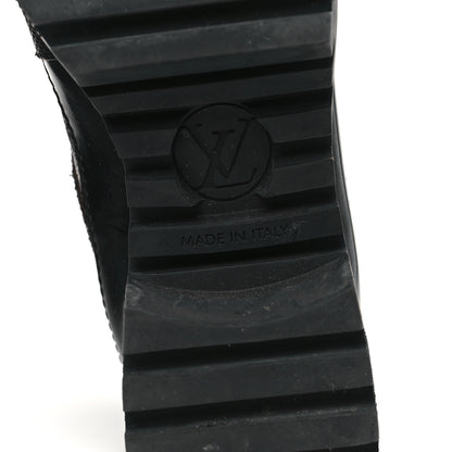 Louis Vuitton Suede Calfskin Monogram World Tour Platform Desert Boots 38 Black 7 of 8