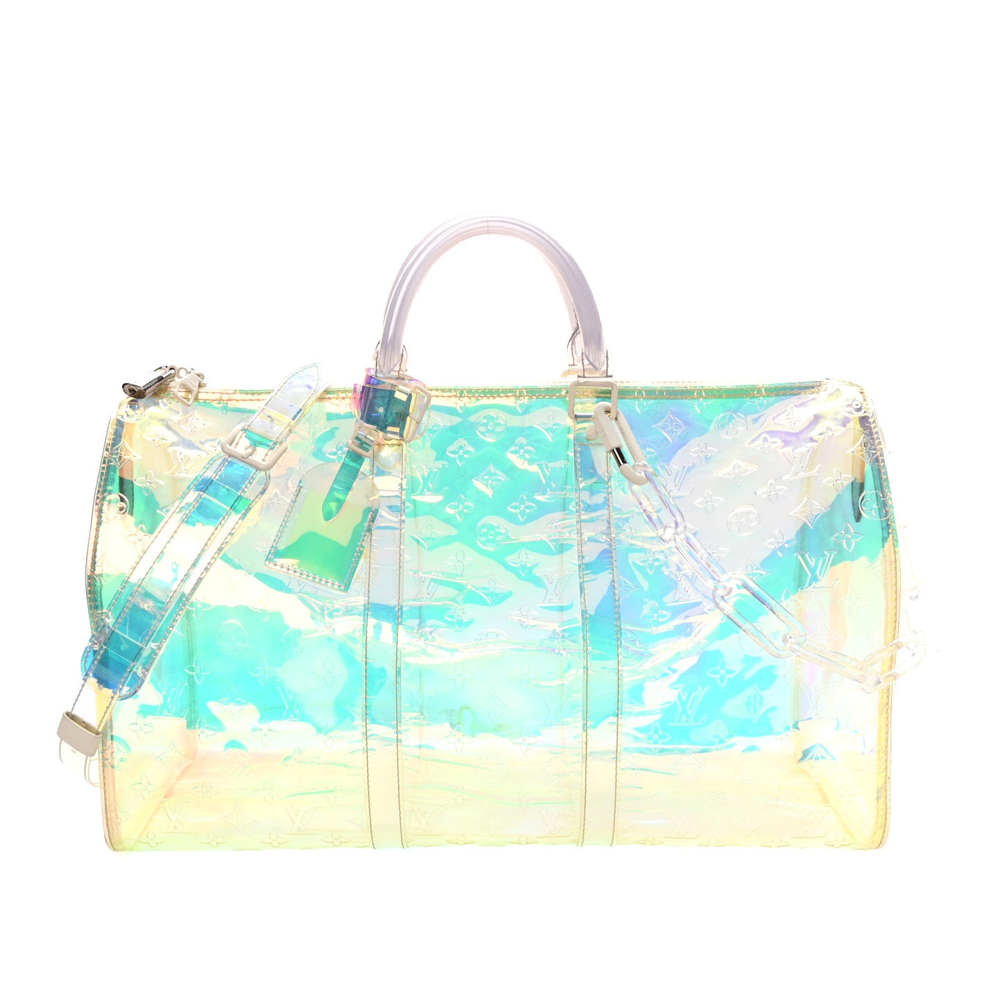 PVC Monogram Keepall Bandouliere 50 Iridescent Prism