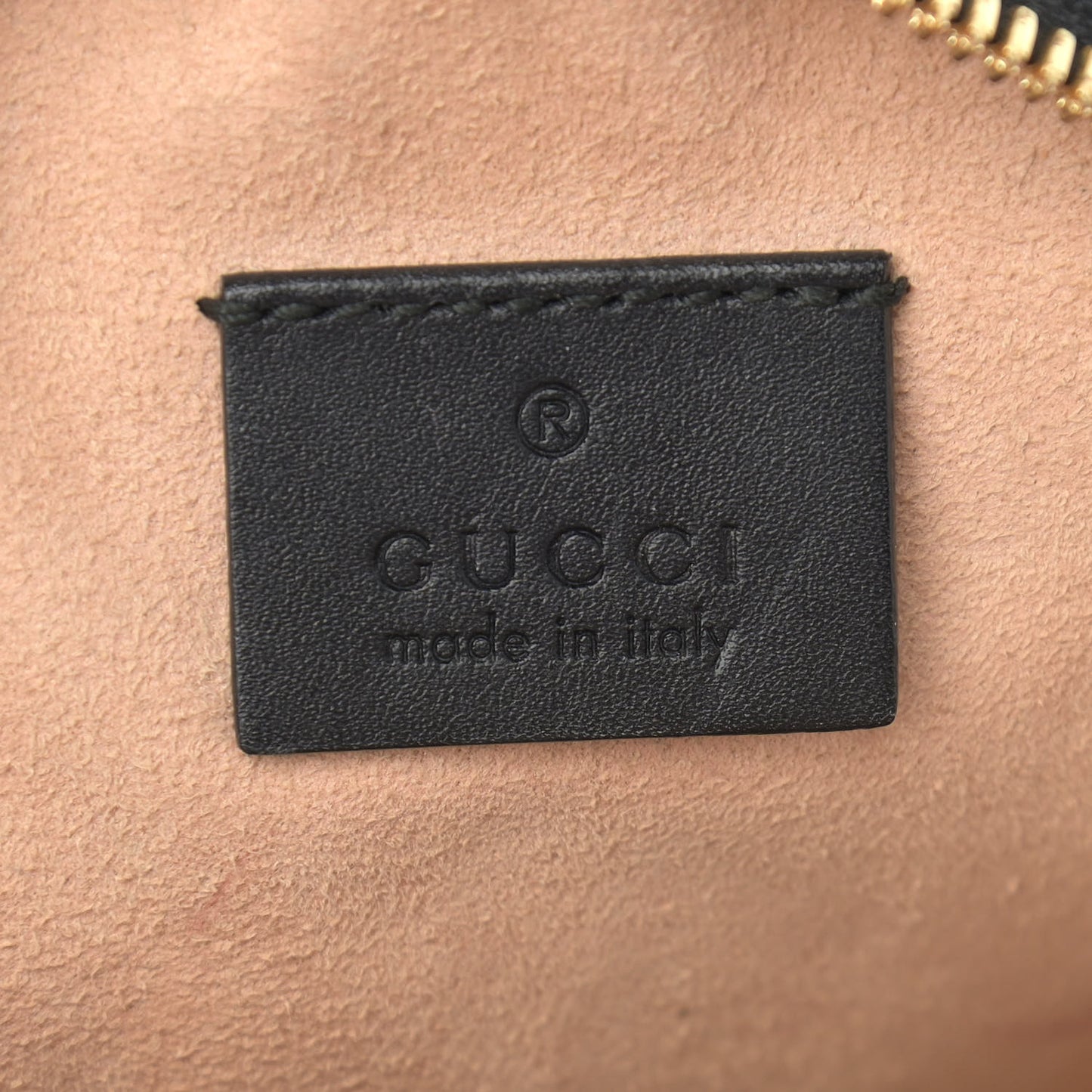 Suede Patent Web Mini Ophidia Round Shoulder Bag Black