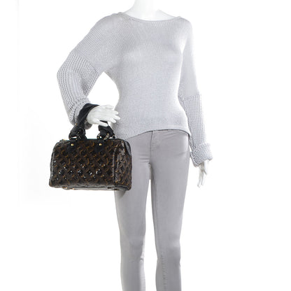 Louis Vuitton Monogram Sequins Eclipse Speedy 28 Black 2 of 7