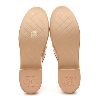 Chanel Lambskin Quilted CC Turnlock Mules 39.5 Light Beige 6 of 10