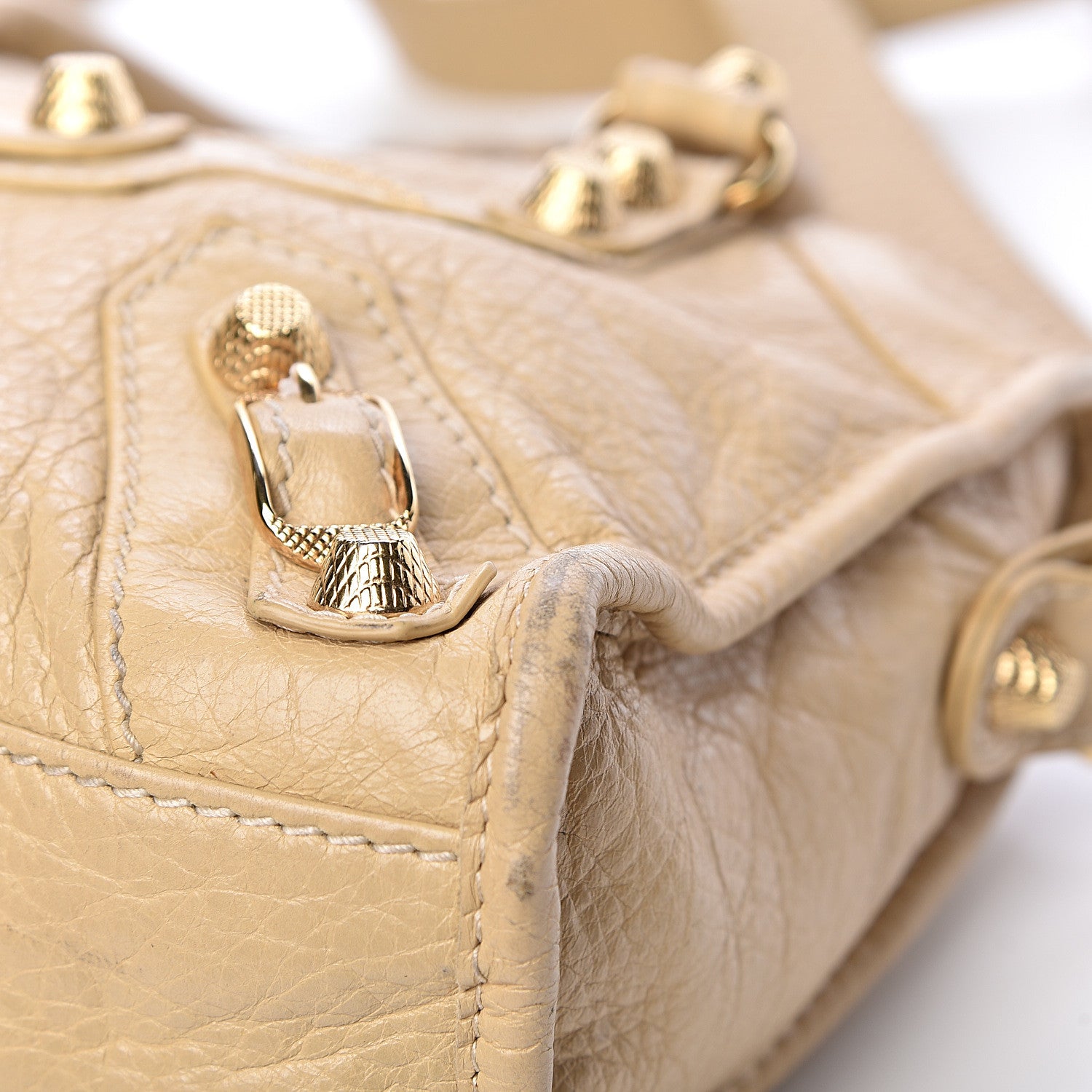 Balenciaga Agneau Giant 12 Gold Hardware Mini City Beige Oryx 9 of 19