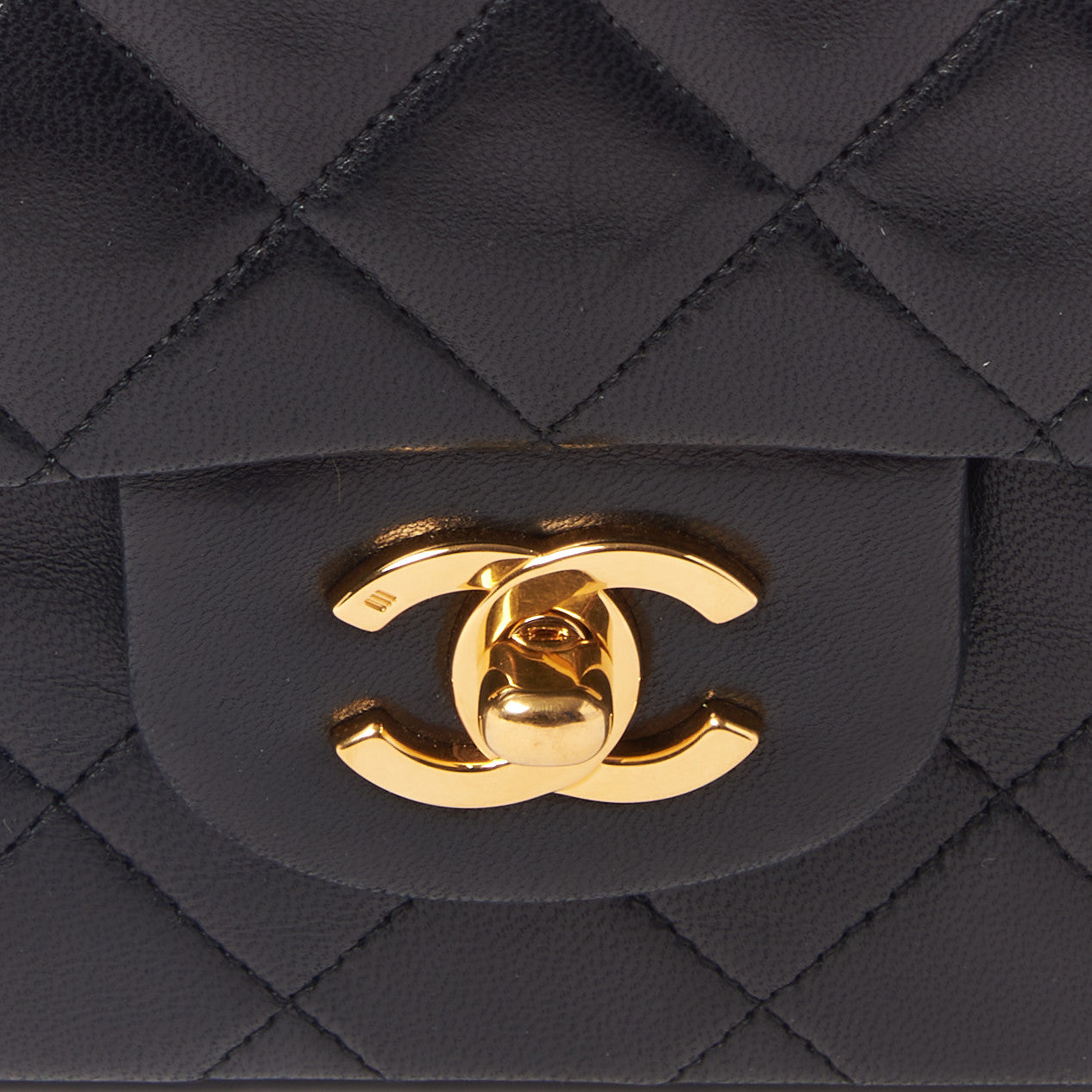 Chanel Lambskin Quilted Medium Double Flap Black 8 of 10