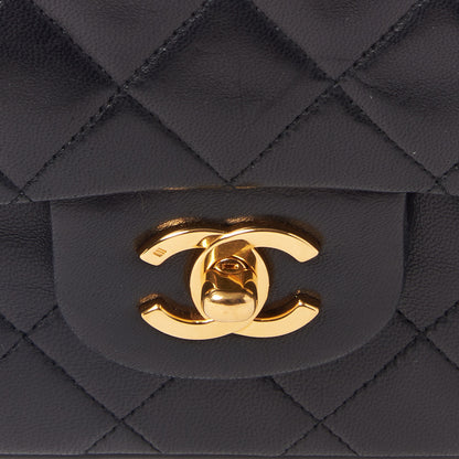 Chanel Lambskin Quilted Medium Double Flap Black 8 of 10