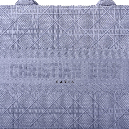 Christian Dior Embroidered Cannage Medium Book Tote Denim Blue 10 of 10