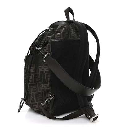 Fendi Recycled Fabric Jacquard Vitello Astro FF 1974 Large Fendi Strike Backpack Tobacco Moro Ebano 3 of 10