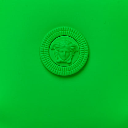 Versace Rubber Calfskin Medusa Key Pouch Neon Green 7 of 7