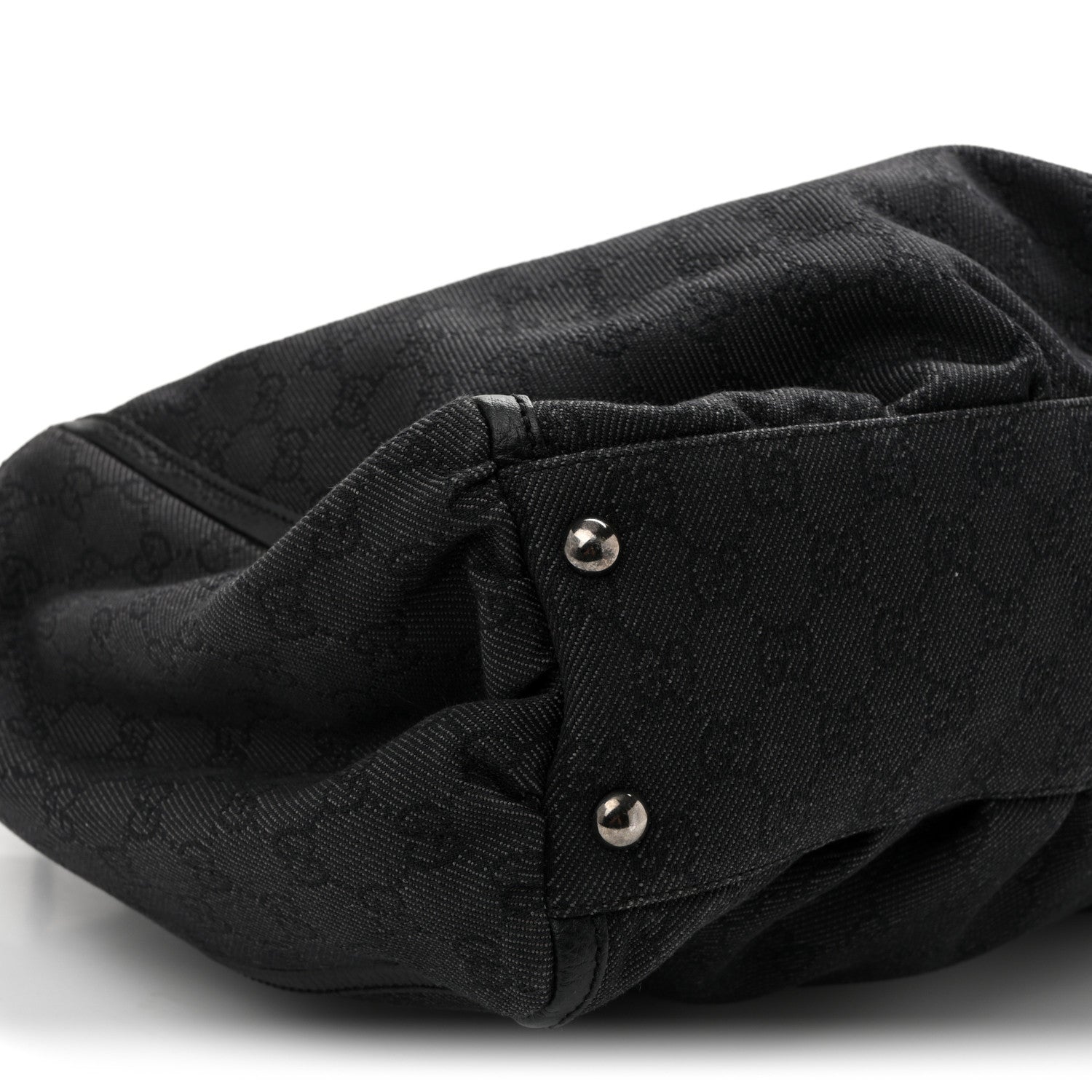 Gucci Denim Monogram Large D Ring Tote Black 8 of 9