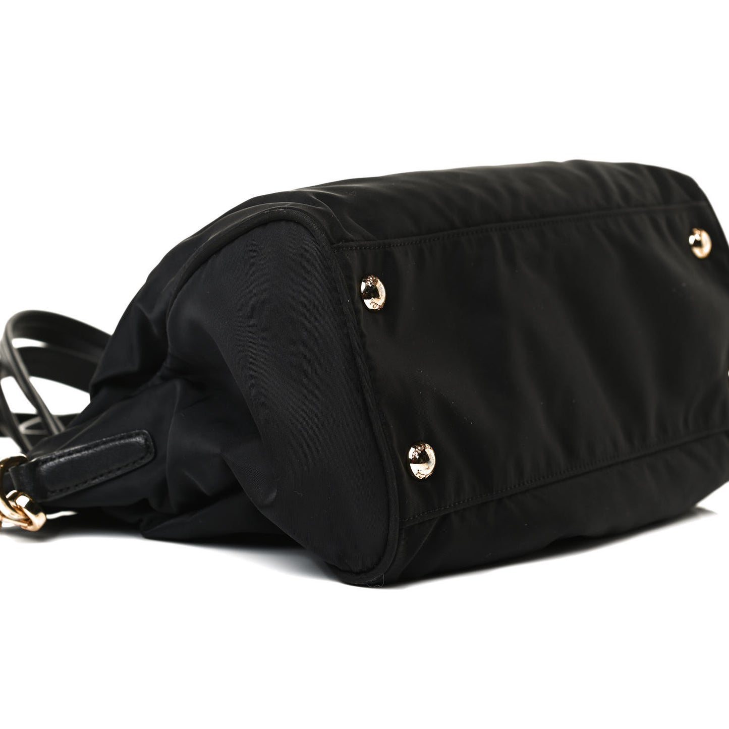 Nylon Soft Calfskin Tote Black