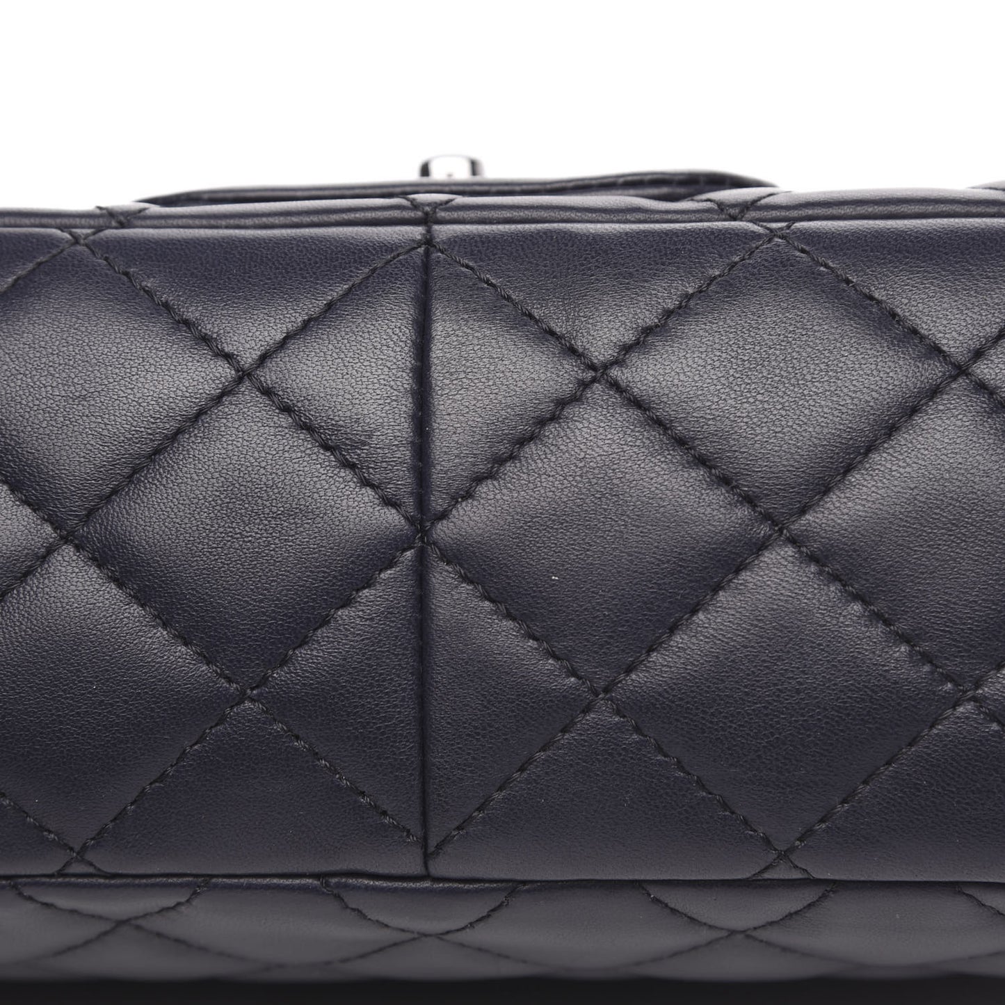 Lambskin Quilted Elementary Chic Flap Navy
