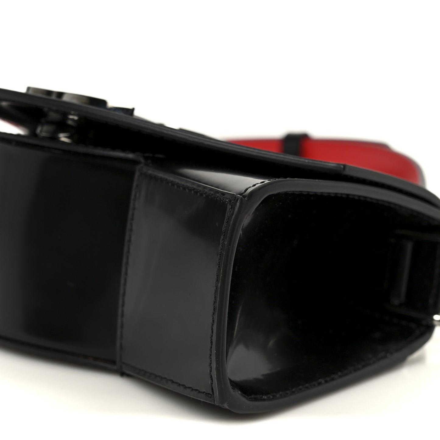 Abrasivato Calfskin Loubi54 Clutch Black Gun Metal