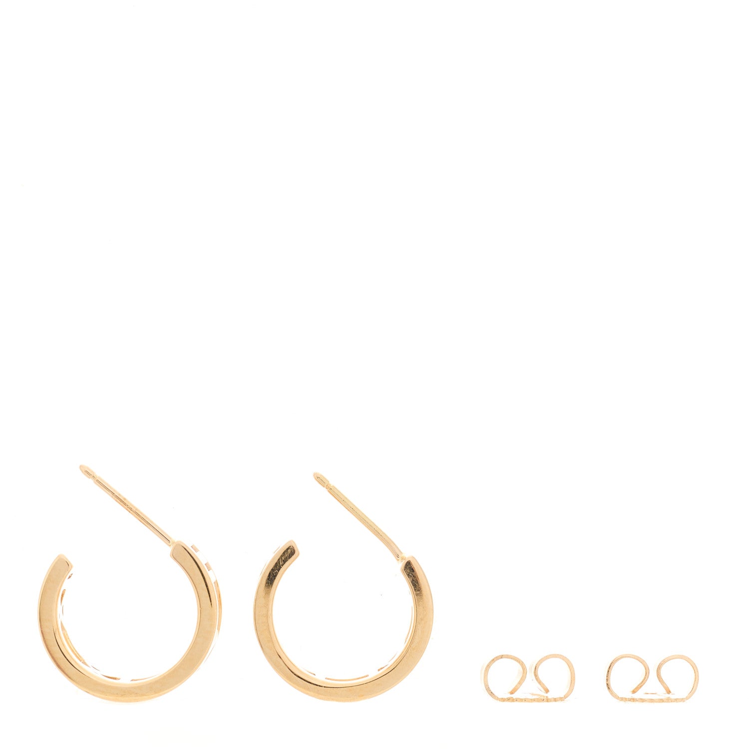 Tiffany 18K Rose Gold Mini Atlas Hoop Earrings 3 of 5