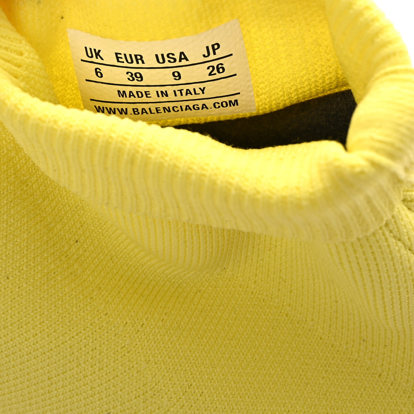 Ribbed Knit Womens Speed 2.0 Transparent Sole Sneakers 39 Yellow