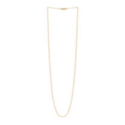 Mikimoto 18K Yellow Gold Akoya Cultured Pearl 5.5-6mm Strand Necklace 2 of 5