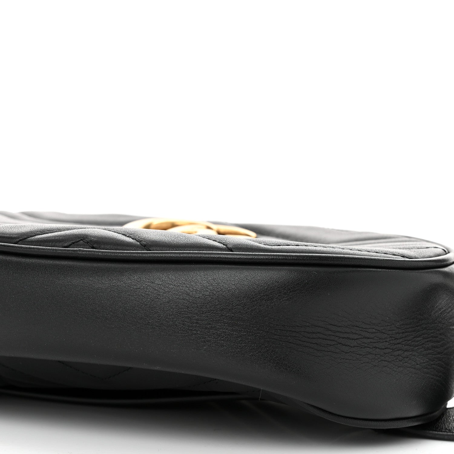 Gucci Calfskin Matelasse GG Marmont Belt Bag 85 34 Black 10 of 10