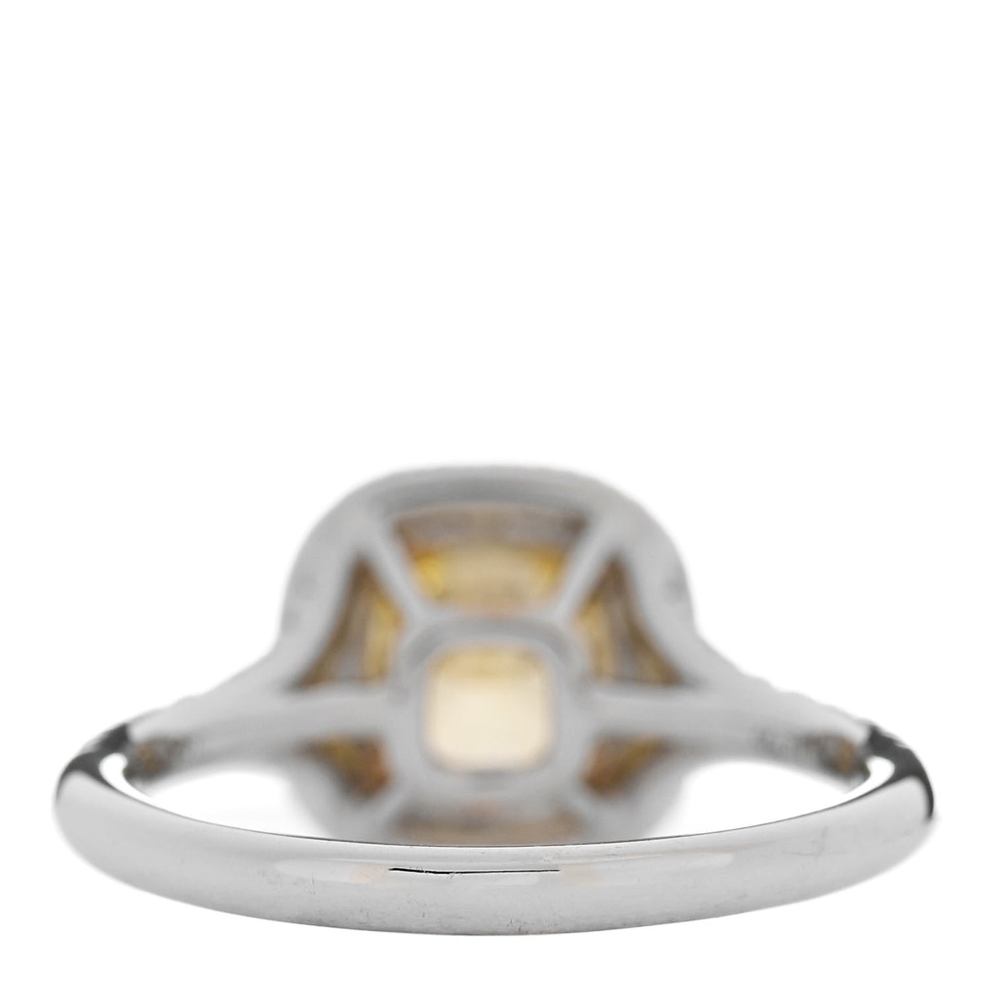 Platinum 18K Yellow Gold Fancy Yellow Diamond 1.14ct Soleste Engagement Ring 52 6