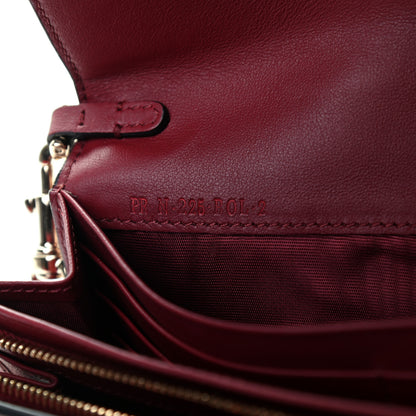 Valentino Garavani Vitello Rockstud Wristlet Travel Wallet Rubino 8 of 9