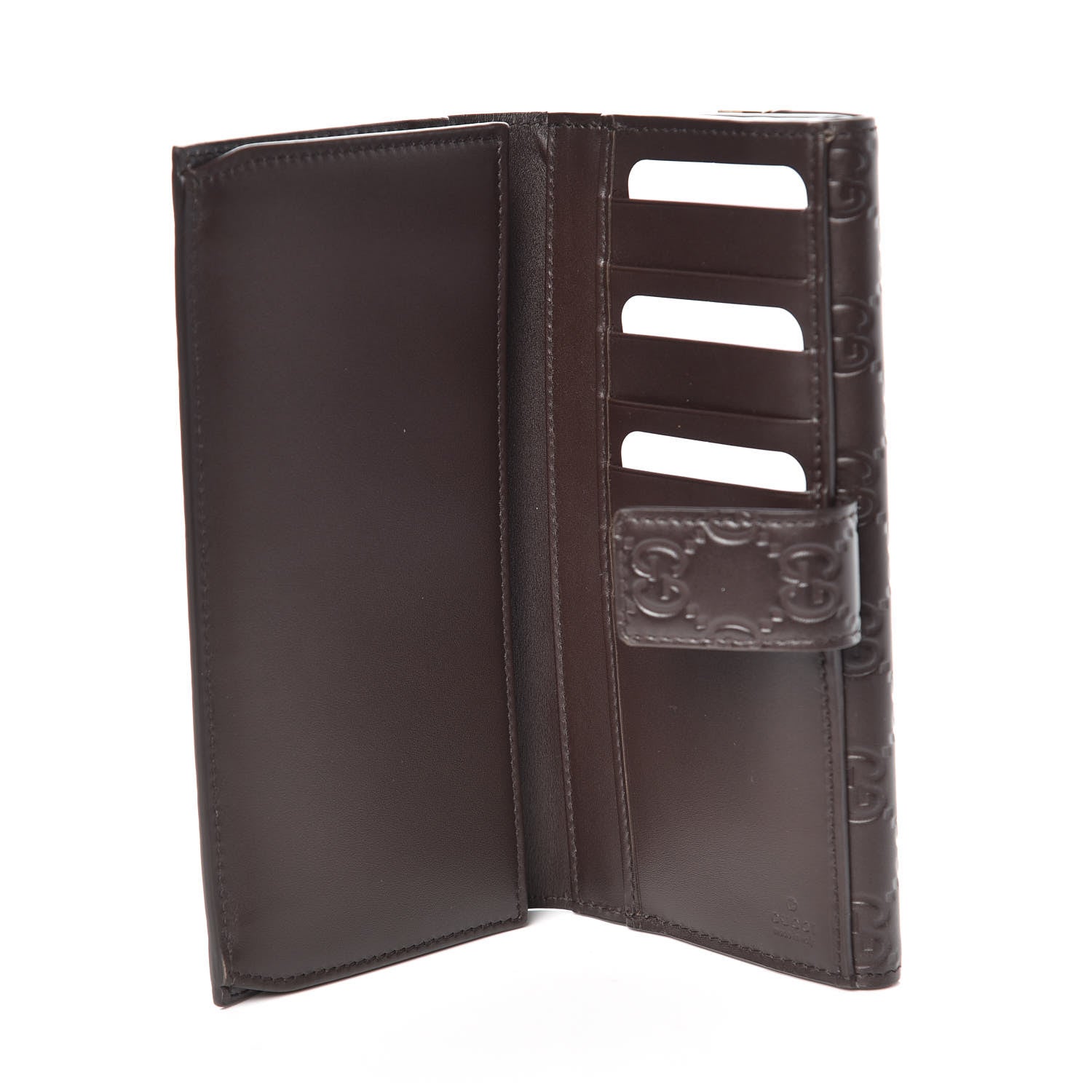 Gucci Guccissima Signature Dice Continental Wallet Chocolate 5 of 7