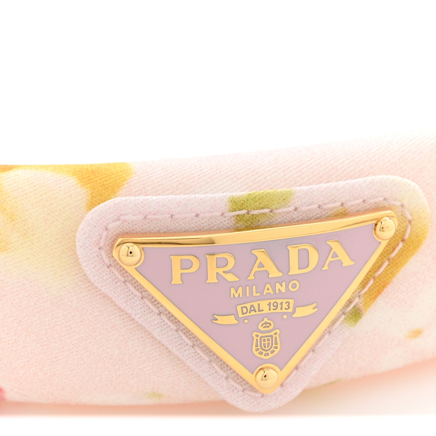Tessuto Bouquet Triangle Logo Thin Headband Alabastro