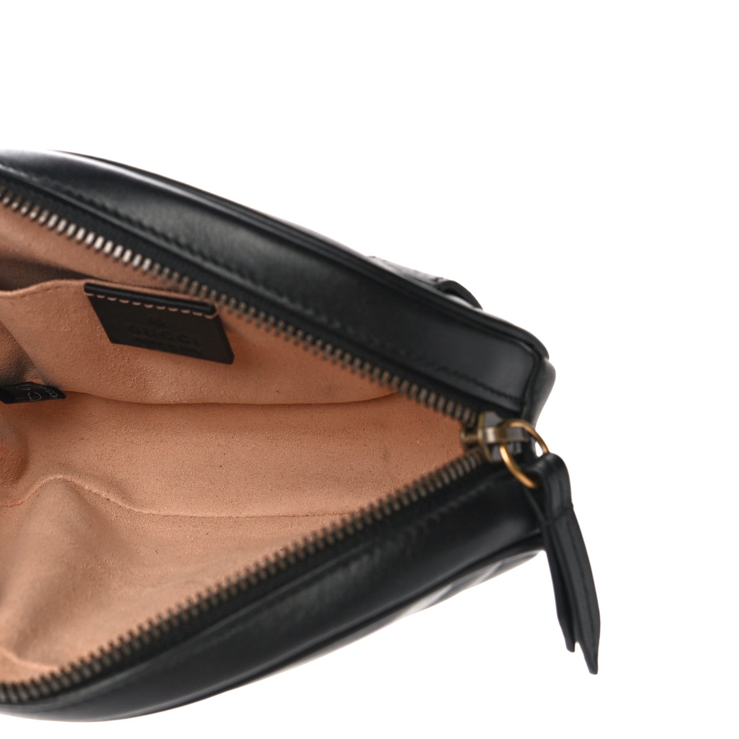 Gucci Calfskin Matelasse GG Marmont Belt Bag 75 30 Black 5 of 12
