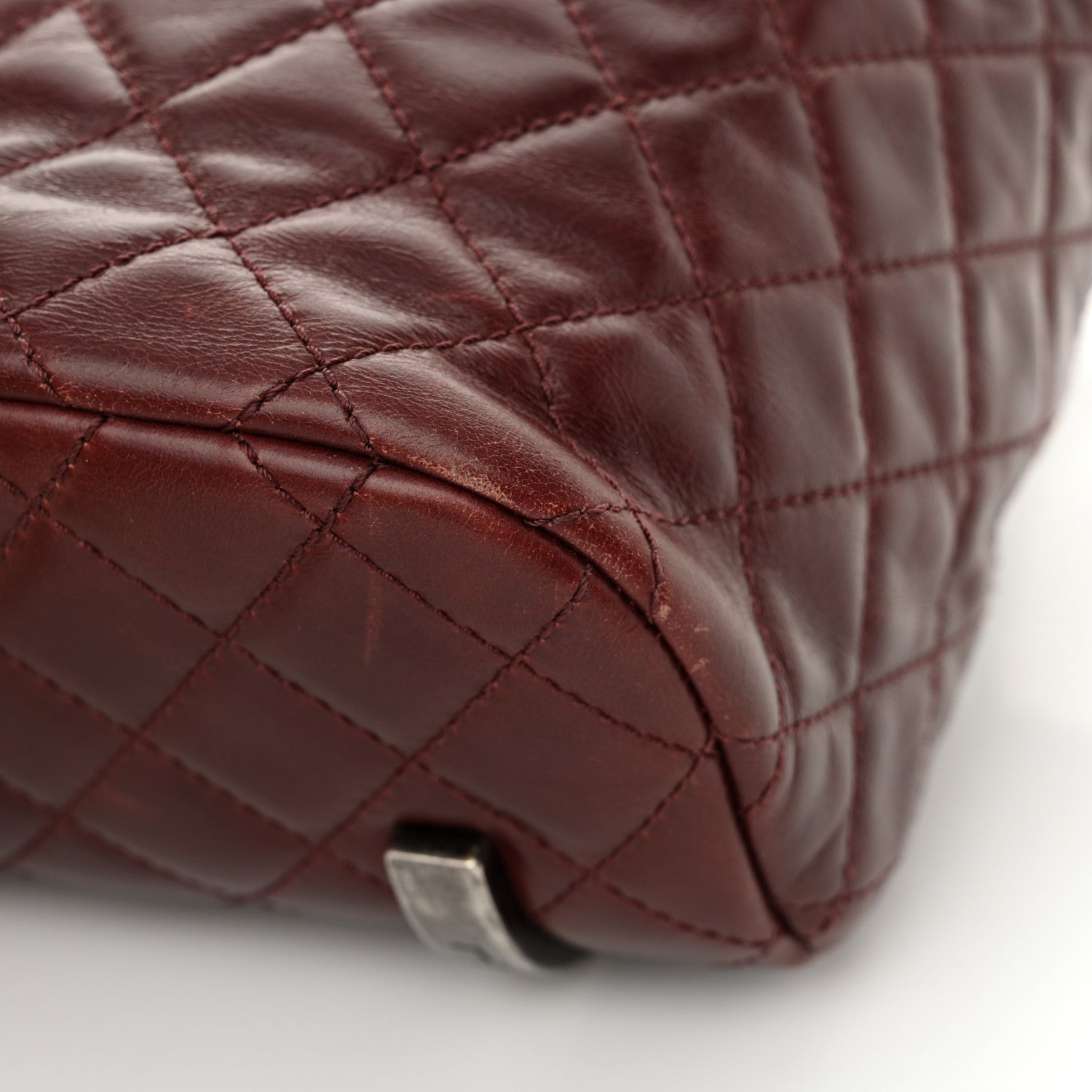 Chanel Glazed Calfskin Quilted Small Salzburg Backpack Burgundy 12 of 12