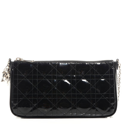 Christian Dior Patent Cannage Lady Dior Clutch Black 1 of 8