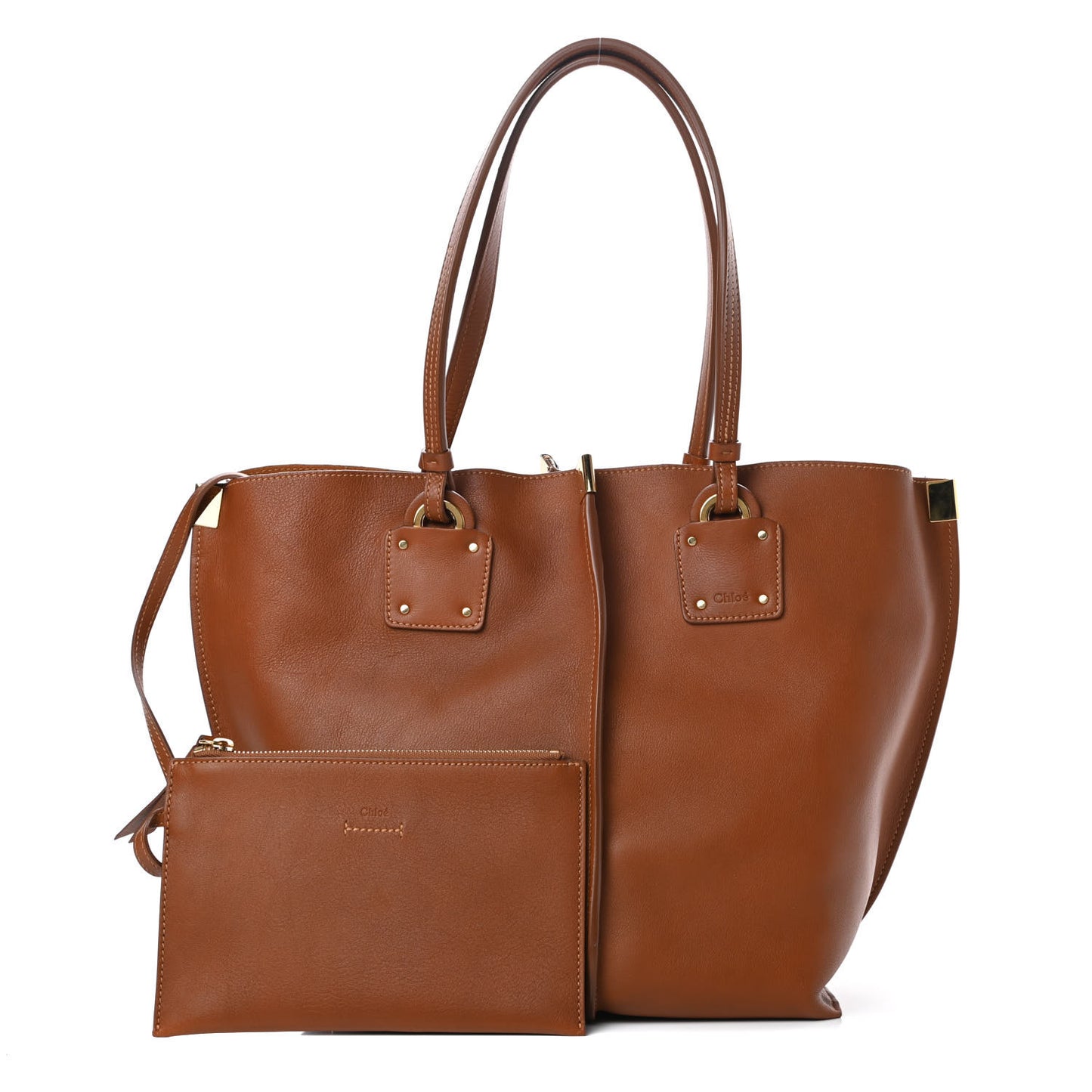 Smooth Calfskin Medium Vick Tote Caramel