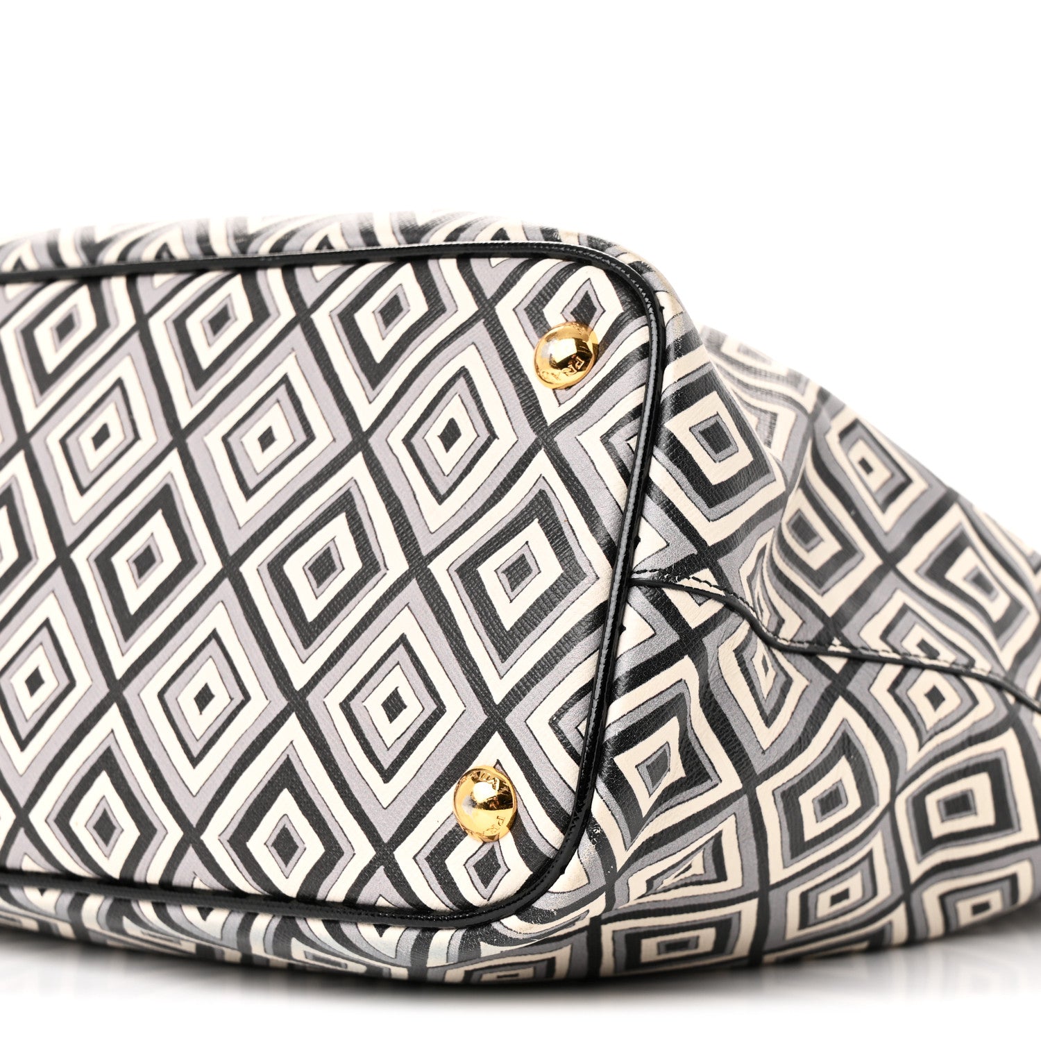 Prada Saffiano Diamond Print Tote Multicolor 10 of 10