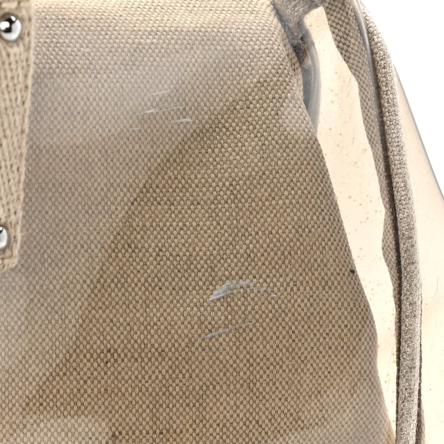 Canvas Plexiglass Crystal Cluster Tote Fume