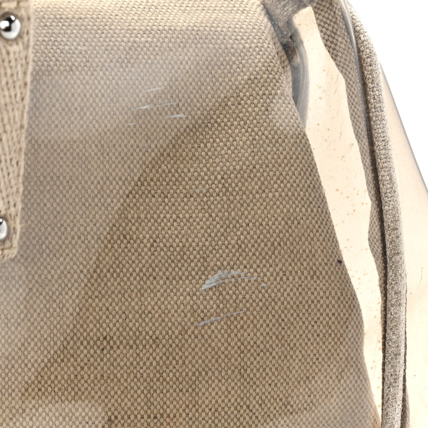 Prada Canvas Plexiglass Crystal Cluster Tote Fume 14 of 17