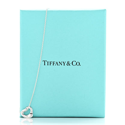 Tiffany Sterling Silver 11mm Elsa Peretti Open Heart Pendant Necklace 6 of 6