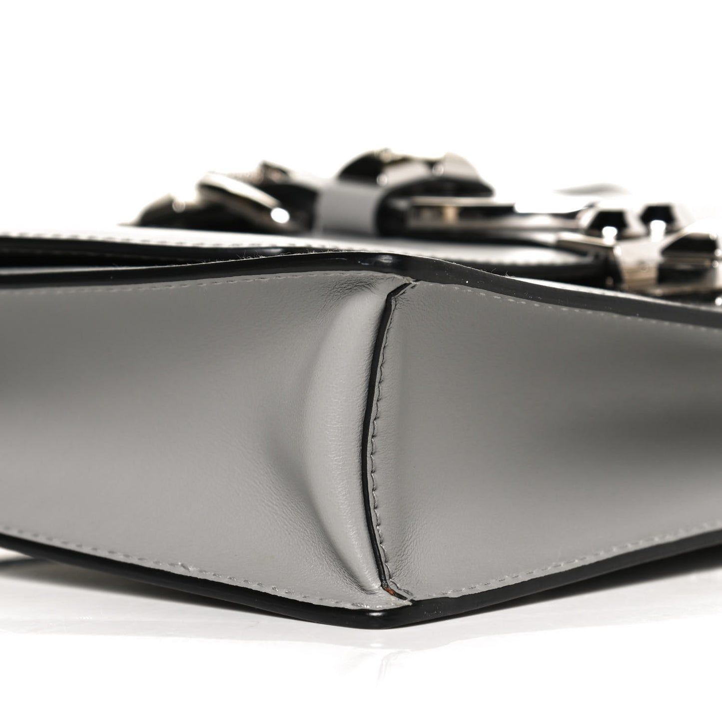 Saffiano City Calfskin Studded Large Elektra Shoulder Bag Nube