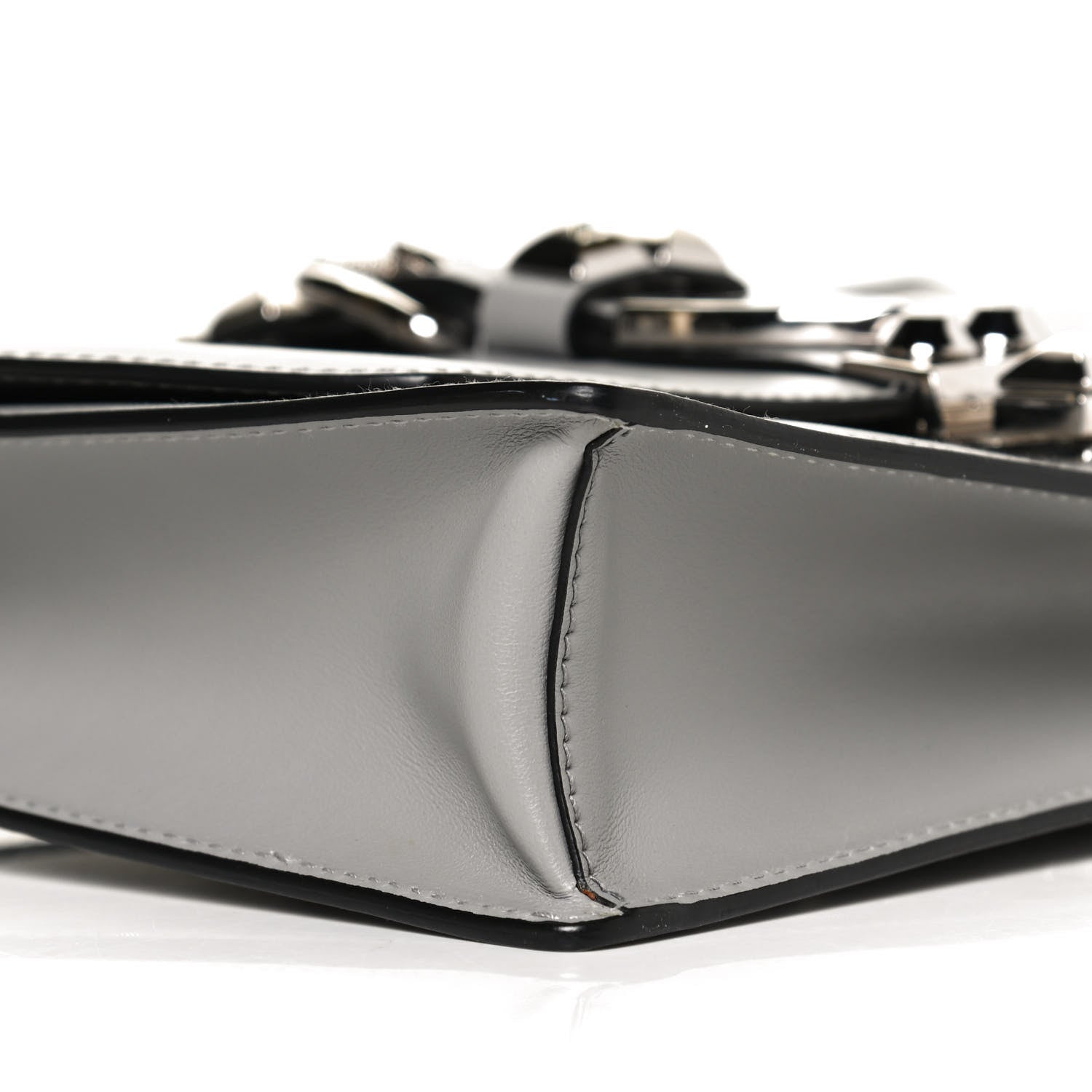 Prada Saffiano City Calfskin Studded Large Elektra Shoulder Bag Nube 7 of 9