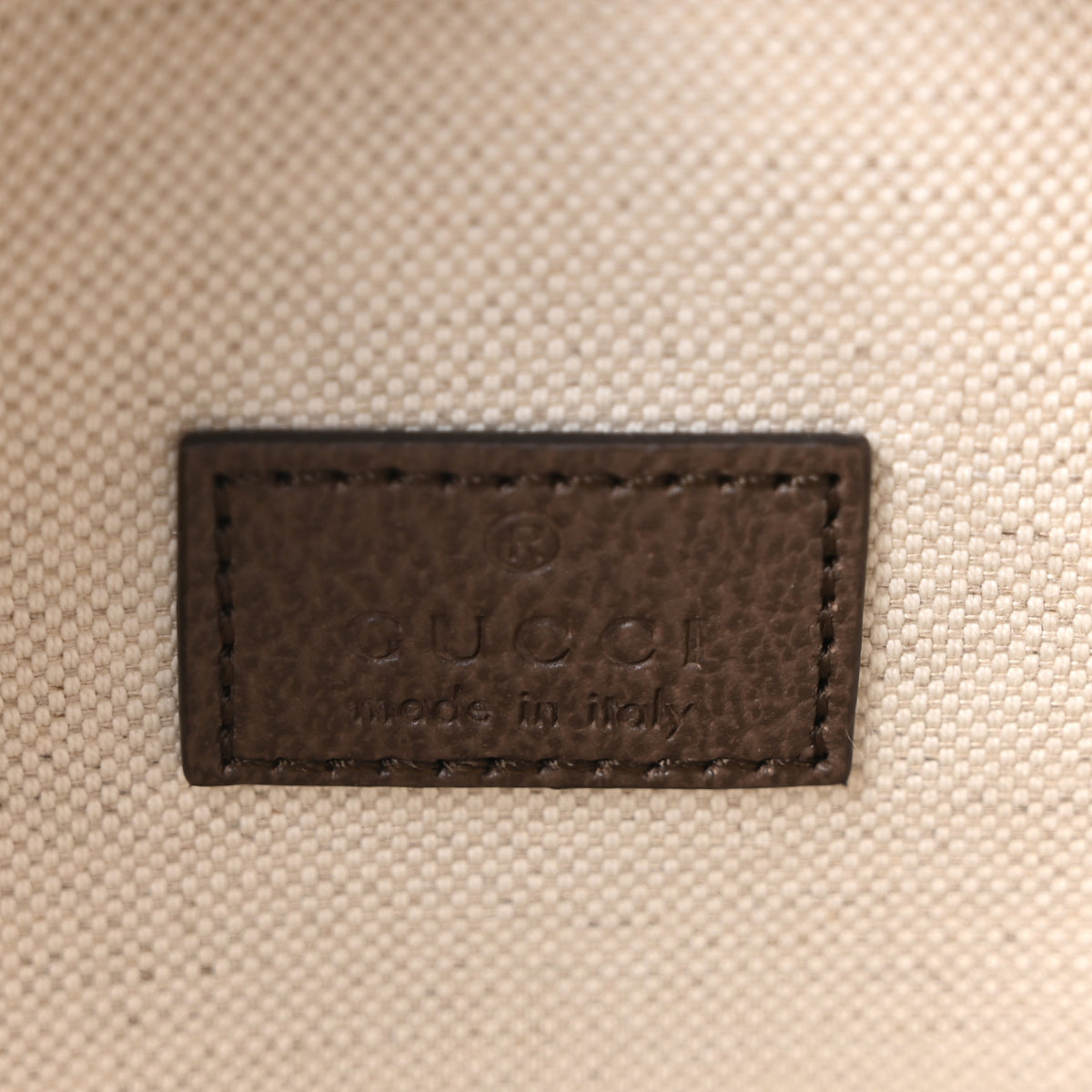 Gucci Monogram Jumbo GG Textured Dollar Calfskin Web Belt Bag Camel Ebony New Acero 6 of 10