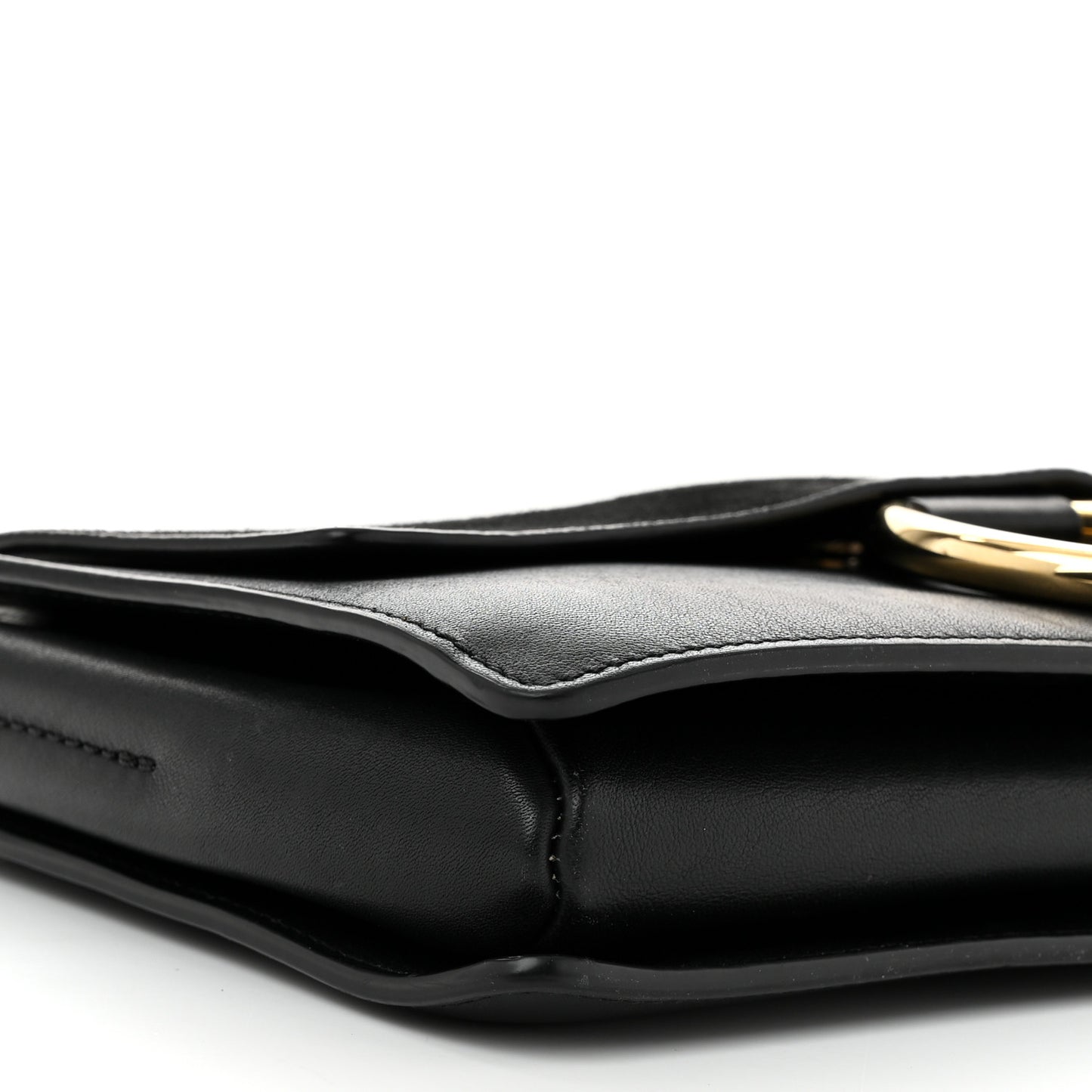 Suede Calfskin Small Faye Shoulder Bag Black