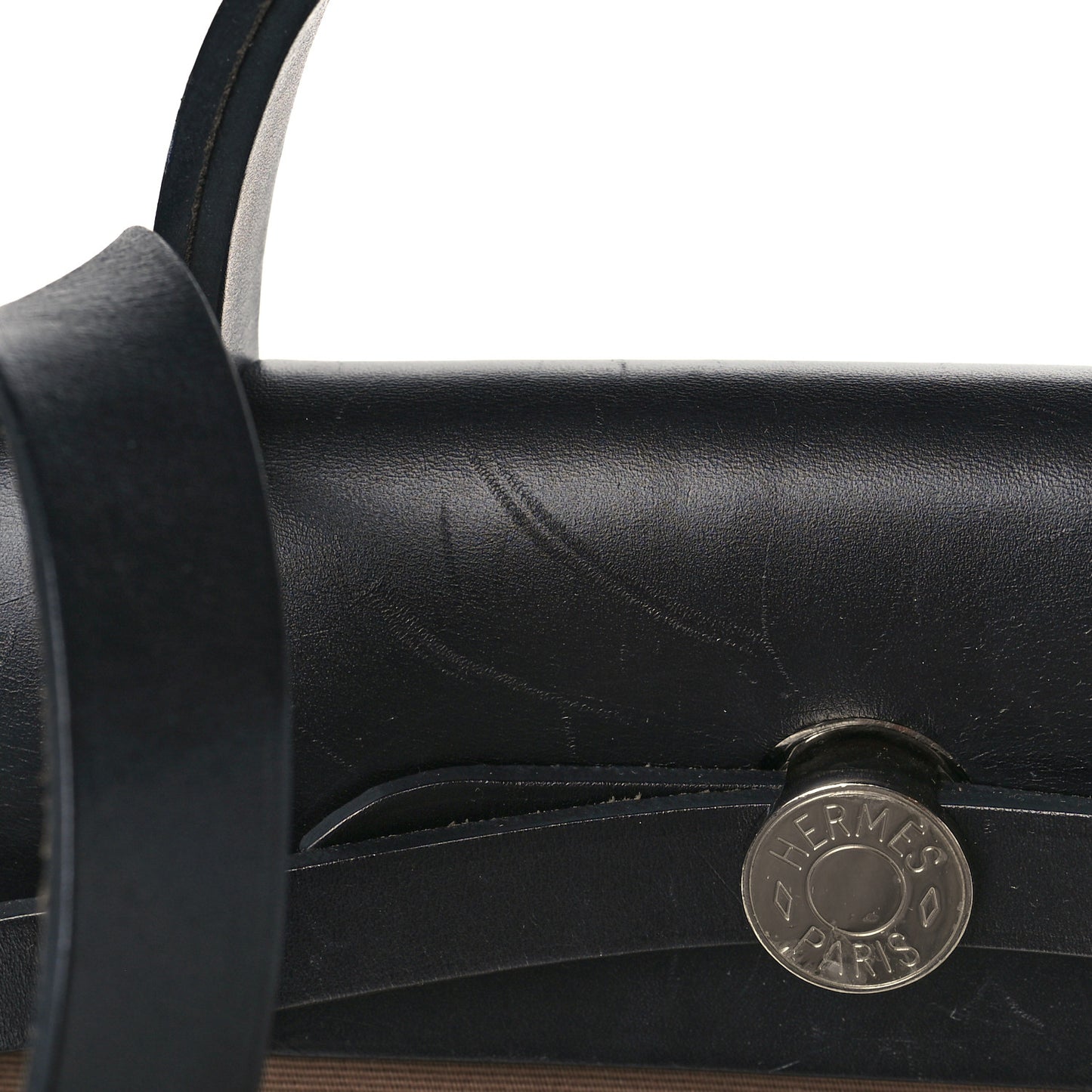 Vache Hunter Toile Herbag Zip 31 PM Etoupe Bleu Indigo