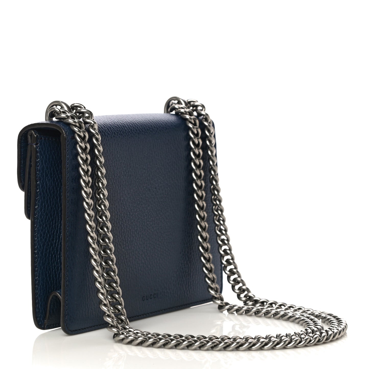 Dollar Calfskin Crystal Mini Dionysus Shoulder Bag Blue Agata Montana Sapphire