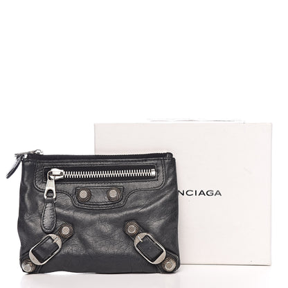 Balenciaga Agneau Giant 12 Silver Hardware M Porte-Monnaie Coin Purse Black 10 of 10