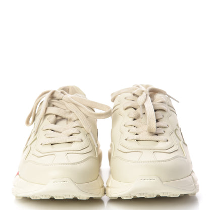 Gucci Calfskin Logo Womens Rhyton Sneakers 34.5 Ivory 2 of 8