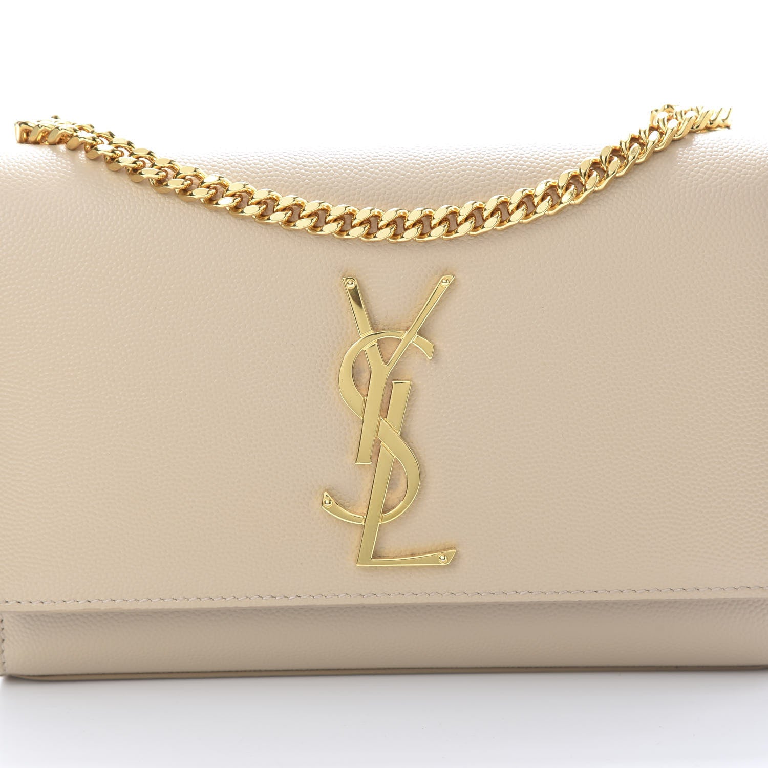 Saint Laurent Grain De Poudre Small Monogram Kate Satchel Nude Powder 8 of 11