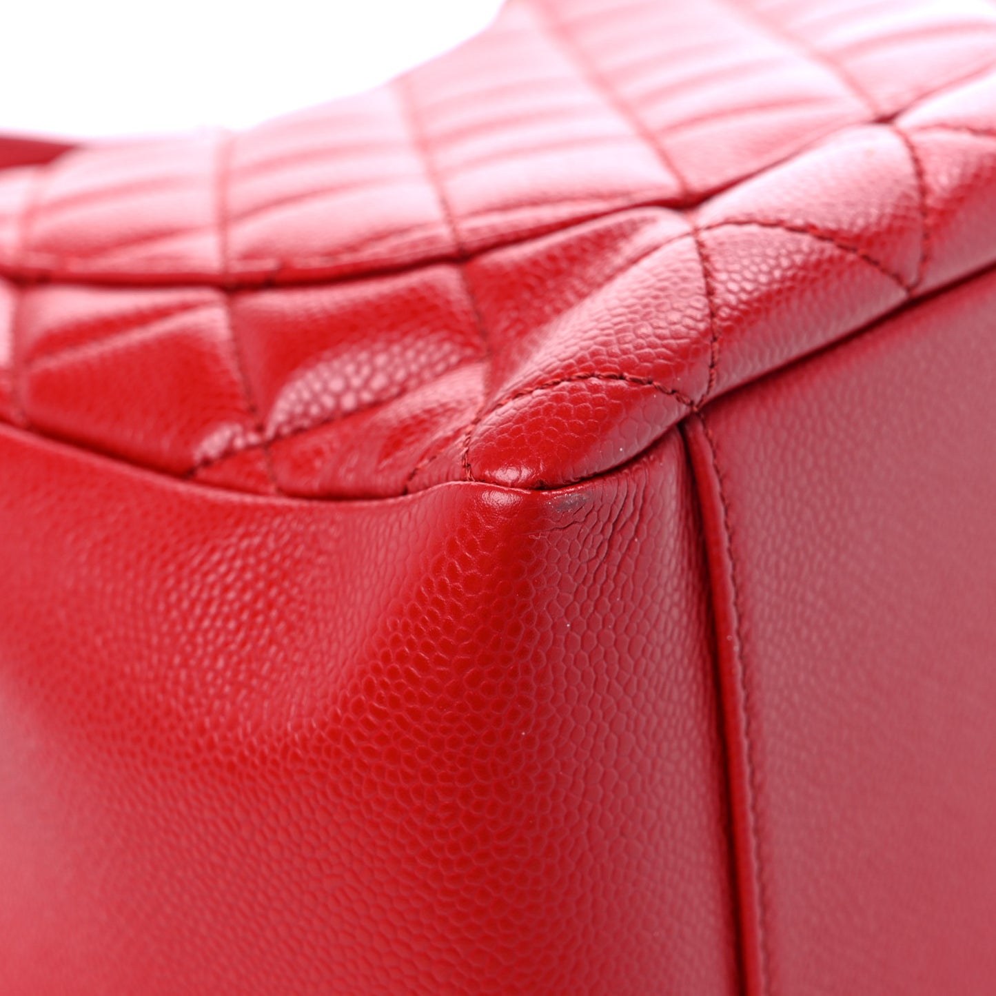 Caviar Quilted Grand Shopping Tote GST Red