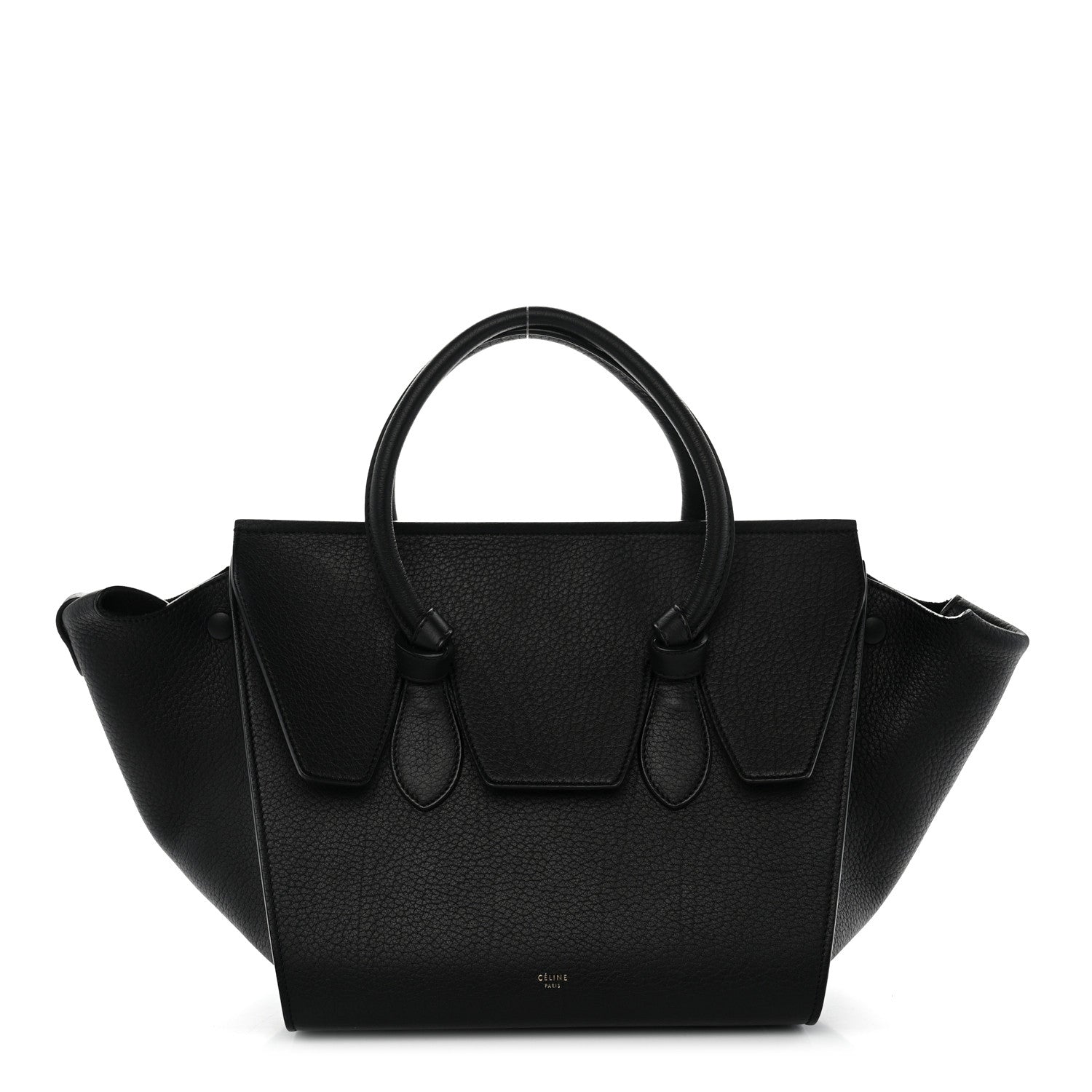 Celine Crisped Calfskin Mini Tie Knot Tote Black 1 of 13