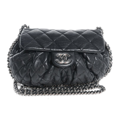 Chanel Washed Lambskin Chain Around Medium Messenger Black 1 of 7