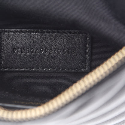 Saint Laurent Grain De Poudre Chevron Monogram Bill Pouch Black 6 of 7