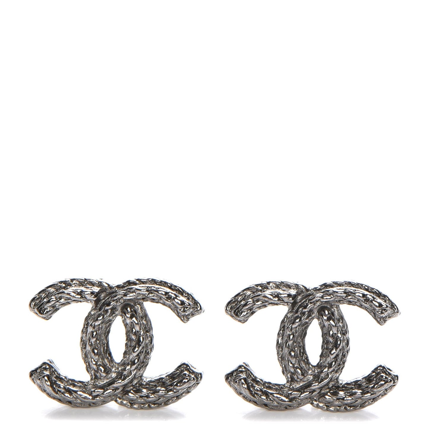 CC Chain Earrings Dark Silver