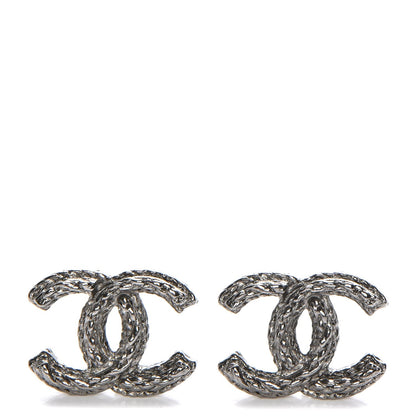 Chanel CC Chain Earrings Dark Silver 1 of 4