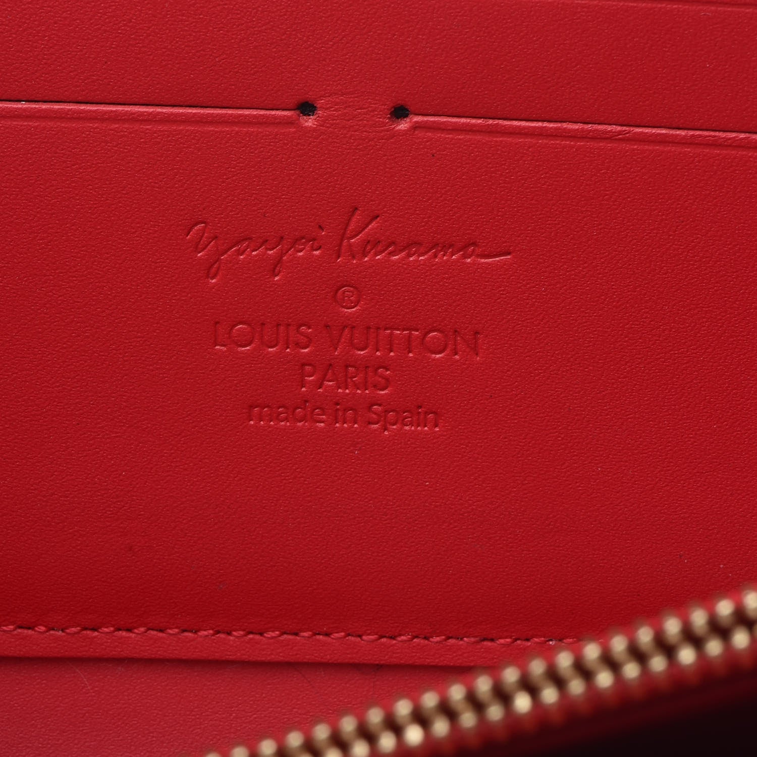 Louis Vuitton Vernis Kusama Infinity Dots Zippy Wallet Red 6 of 11