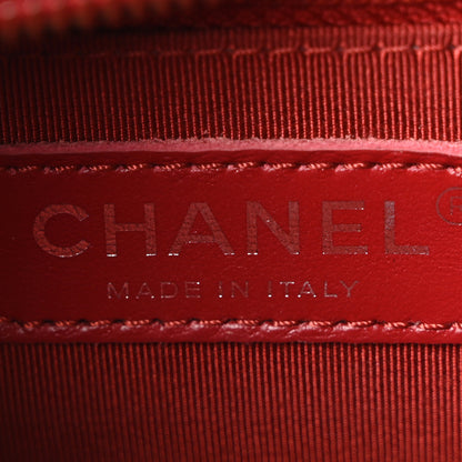 Chanel Aged Calfskin Quilted Small Gabrielle Logo Hobo Red 6 of 10