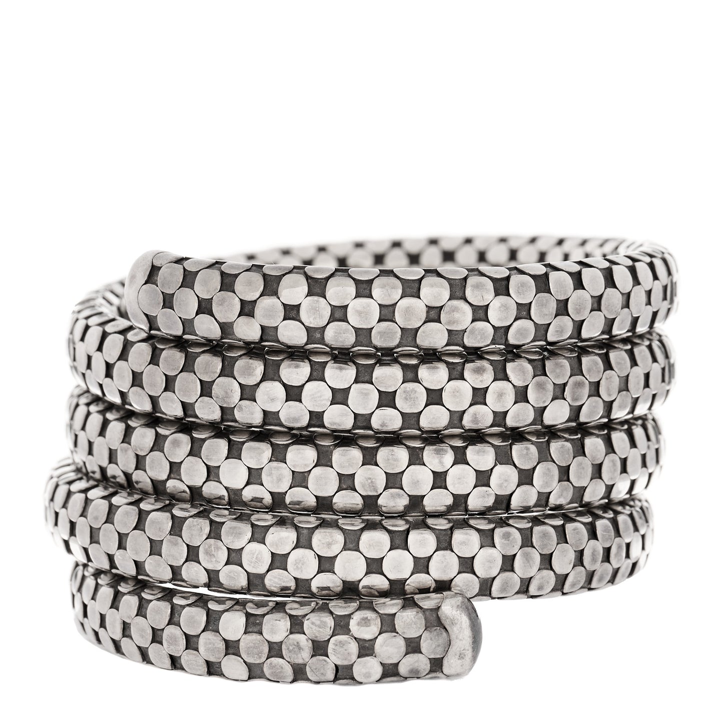 Sterling Silver Dot Four Coil Bracelet